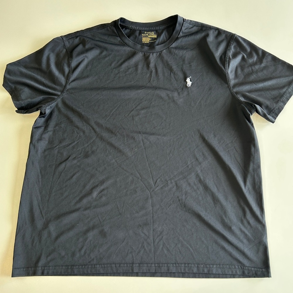 Polo Ralph Lauren Performance Shirt Mens Large Black Short Sleeve Pony Logo Tee